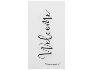 BLOOMINGVILLE białe serwetki z napisem WELCOME 16szt.