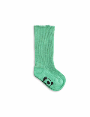 MINI RODINI Skarpetki różowe z pandą - 10/12