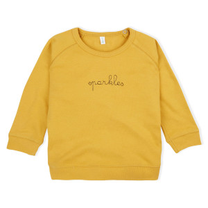 ORGANIC ZOO musztardowa bluza SPARKLES - 0-3m