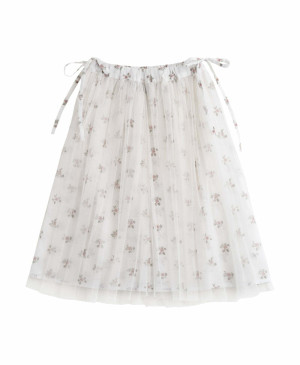 TOCOTO VINTAGE spódnica w kwiaty z tiulem - 6y