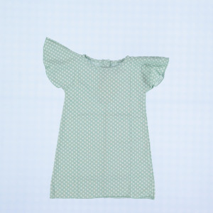 Minimu chic for kids Baby&Girl TYTI miętowa sukienka w grochy - 12m
