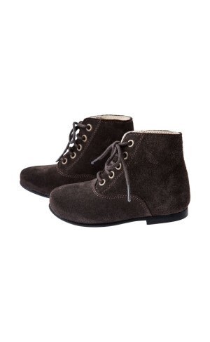 TOCOTO VINTAGE Brązowe wiązane botki - 21