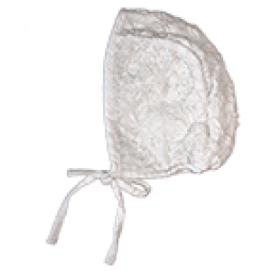 TOCOTO VINTAGE koronkowa czapka bonetka w kolorze toffee - 50