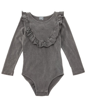 TOCOTO VINTAGE szare body z falbanką - 2y