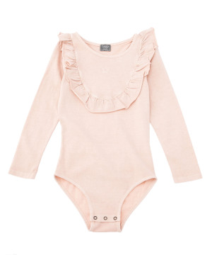 TOCOTO VINTAGE różowe body z falbanką - 3y