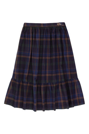 TINY COTTONS granatowa spódnica maxi w kratę - 3y