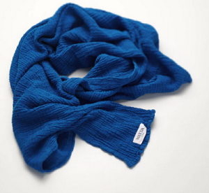 WAYDA CHUSTA MUŚLINOWA CHILL BLUE - 70 x 70cm