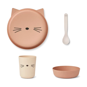 LIEWOOD zestaw naczyń Brody Cat Tuscany Rose