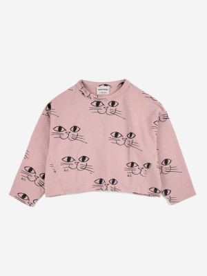 BOBO CHOSES bluza cropped Smiling Cat - 4y