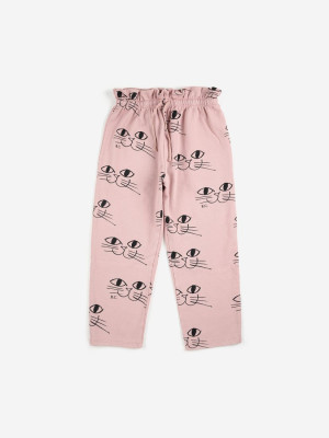 BOBO CHOSES spodnie dresowe Smiling Cat all over - 4y