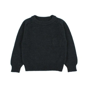 BUHO granatowy sweter Pocket Deep Forest - 4y