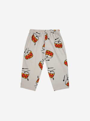 BOBO CHOSES niemowlęce spodnie Play the Drum all over - 12m