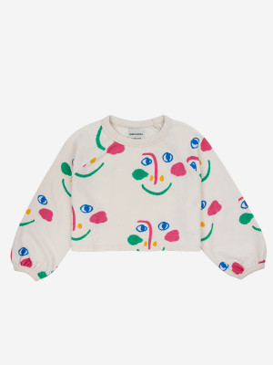 BOBO CHOSES bluza Smiling Mask all over - 2y