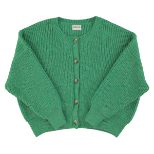 SISTERS DEPARTMENT sweter rozpinany Golden Lurex Green