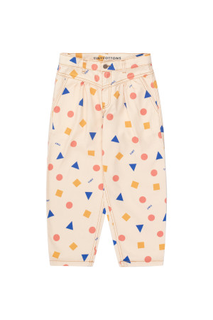 TINY COTTONS spodnie Geometric Barrrel Vanilla - 4y