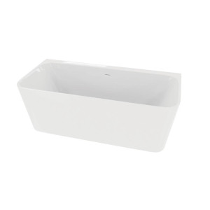 Freistehende oder wandnahe Badewanne MENSOLA 1700, rechteckig, Acryl, weiß