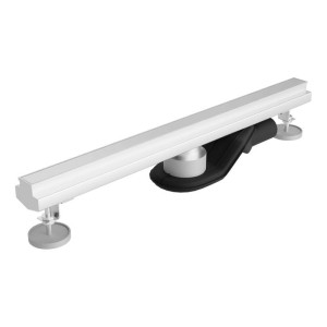 Linearer Duschablauf LINEAR SLIM 700 – Weiß, minimalistisches Design