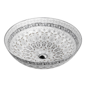 Aufsatzwaschbecken ROSA KOLOR – rundes Design mit feinem Rand