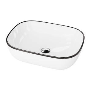 Aufsatzwaschbecken Costa Black Line – eleganter Schwarz-Kontrast