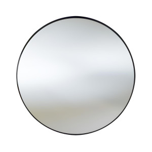 Wandspiegel Chloris Black 60 – ovaler Rahmen in Stahl-Schwarz