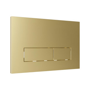WC-Betätigungsplatte LAV 200.3.5 Gold – rechteckig, 2-Mengen-Spülung, ABS