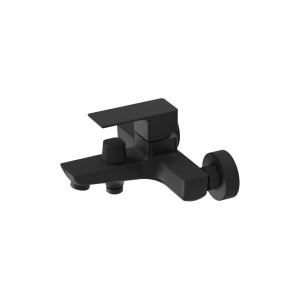 Aquila Matt Black Wannen-Duscharmatur – elegantes Mattschwarz für moderne Bäder