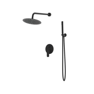 Unterputz-Duschsystem Spark mit Regendusche, Mattschwarz