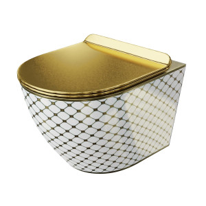Wand-WC SOFI SLIM CHECKED GOLD