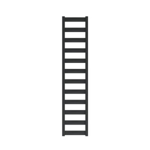 Badheizkörper Hermes Black 1390 – Mattschwarz, 1390 x 300 mm