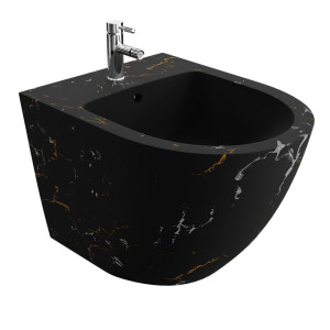 Wand-Bidet SOFI FIRE – matt schwarz in Marmoroptik