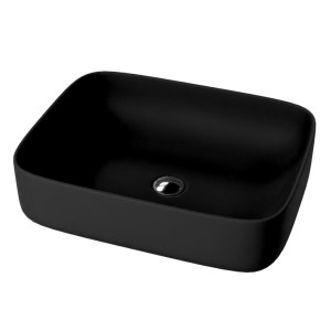 Aufsatzwaschbecken GALERA Black Matt – rechteckig, schwarz matt