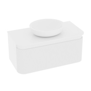 Hängeschrank Vermont White 1000 – eleganter Badschrank mit Soft‑Close-Schublade