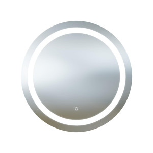 Runder LED-Wandspiegel KETO 60 mit Aluminiumrahmen, 4 mm Glas und Touch-Schalter (IP44)