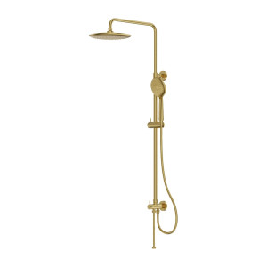 Orion Duschset mit Regendusche ohne Armatur – Brushed Gold
