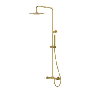 Aufputz-Thermostat-Duschset mit Kopfbrause Orion Brushed Gold