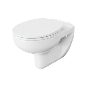 Wand-WC ARCTIC – rund, randlos, mit Soft-Close-Sitz