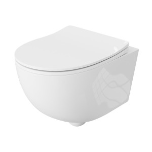 Wand-WC BRAVA – randloses Design mit Slim-Sitz und RIM+