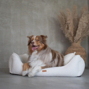 Kanapa dla psa ortopedyczne BELLUNO S - 70 x 50cm Beżowy