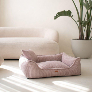 Kanapa dla psa ortopedyczna MILANO S - 70 x 50cm Pódrowy róż