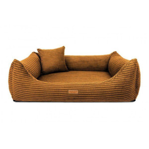 Kanapa dla psa ortopedyczne RIMINI S - 70 x 50cm Musztardowy