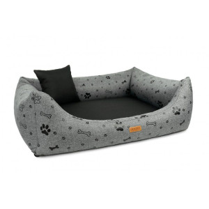 Kanapa dla psa ortopedyczna szara - MODENA BLACK FOOT S - 70 x 50cm