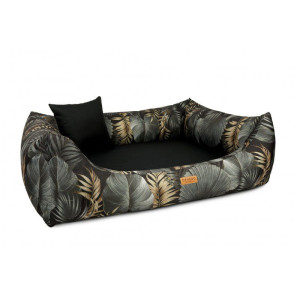Kanapa dla psa ortopedyczna czarna - MODENA JUNGLE GOLD S - 70 x 50cm