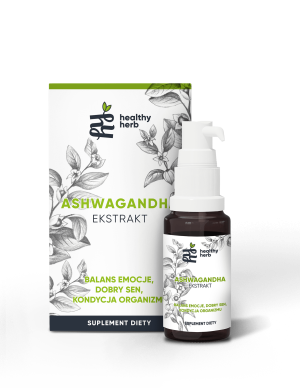 Ashwagandha ekstrakt - Healthy Herb -  Żeń szeń indyjski na redukcję stresu