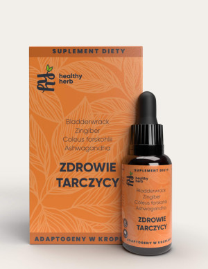 Ashwagandha w płynie na tarczycę - Imbir lekarski, Bladderwrack, Morszczyn pęcherzykowaty, Pokrzywa indyjska - ZDROWIE TARCZYCY