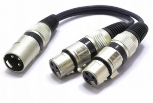 Adapter Rozdzielacz Wtyk XLR- 2x Gniazdo Vitalco