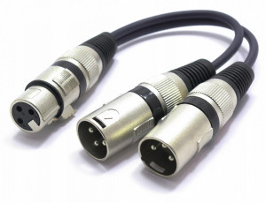Adapter Rozdzielacz Gniazdo XLR- 2x Wtyk Vitalco
