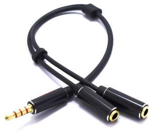 Adapter Aux 3,5 Słuchawki Mikrofon Jr643 Jack 4 Polowy Slim