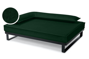 Legowisko ortopedyczne dla psa - Loft Tierra (Butelkowa Zieleń Tierra, L - 100x75 cm) Hectolove