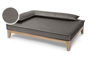Legowisko ortopedyczne dla psa - Duo Tierra (Popielaty Tierra, L - 100x75 cm) Hectolove