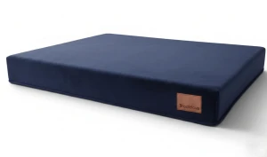 Materac ortopedyczny dla psa - Nuvola Expressive (Granatowy Ross, L - 120x90x13 cm) Hectolove